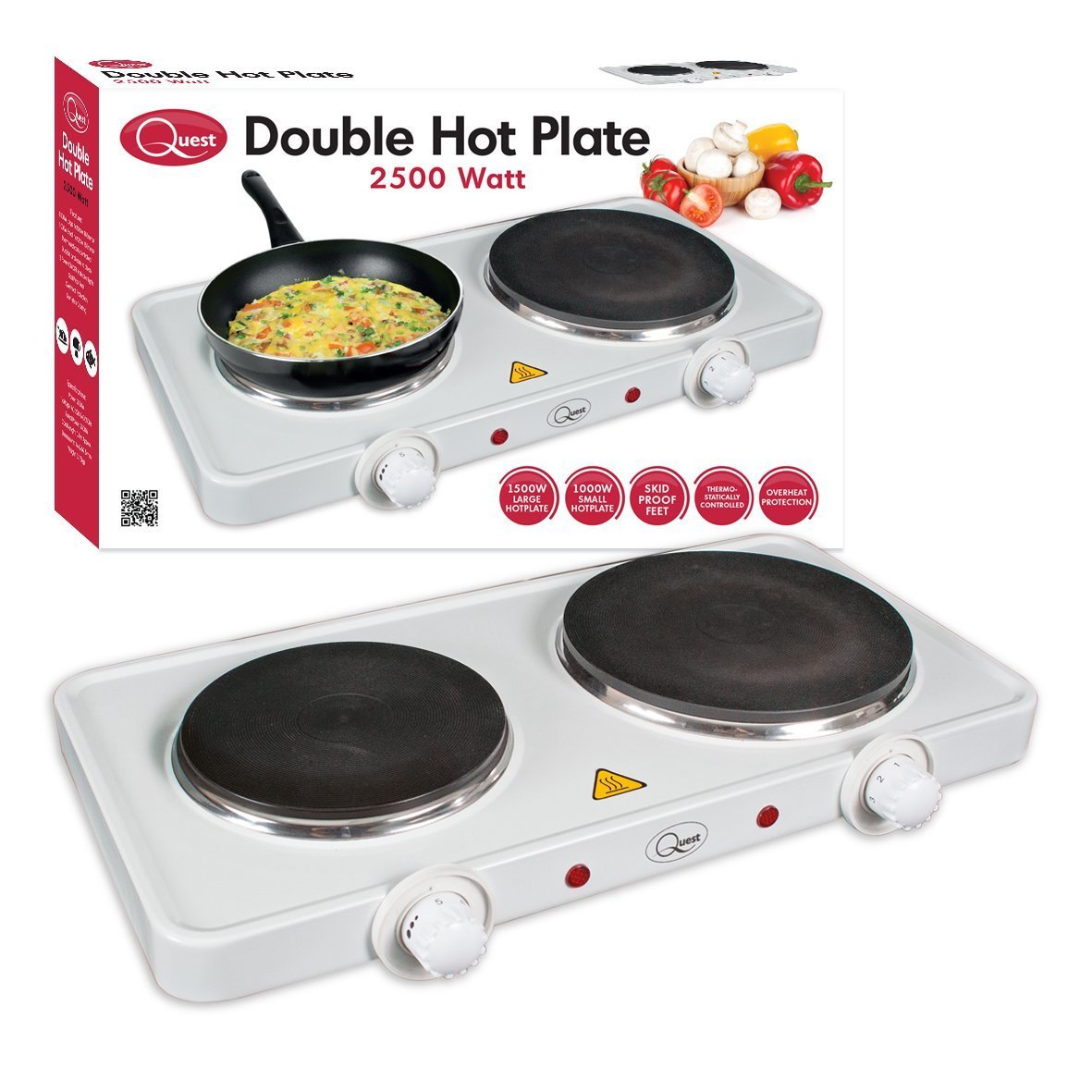 Quest 220 volts Double Electric burner hot plate 220 240 volt 35250 - 220 - Electronics