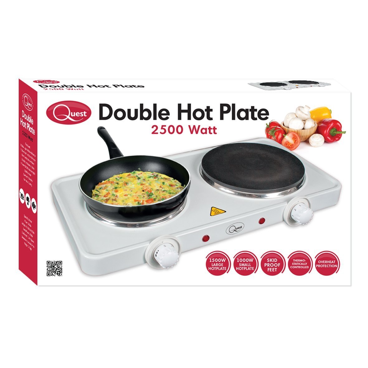 Quest 220 volts Double Electric burner hot plate 220 240 volt 35250 - 220 - Electronics