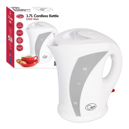 Quest 220 volts Electric Kettle 1.7 Liter white 2200 watts 220 240 volt 35010 - 220 - Electronics