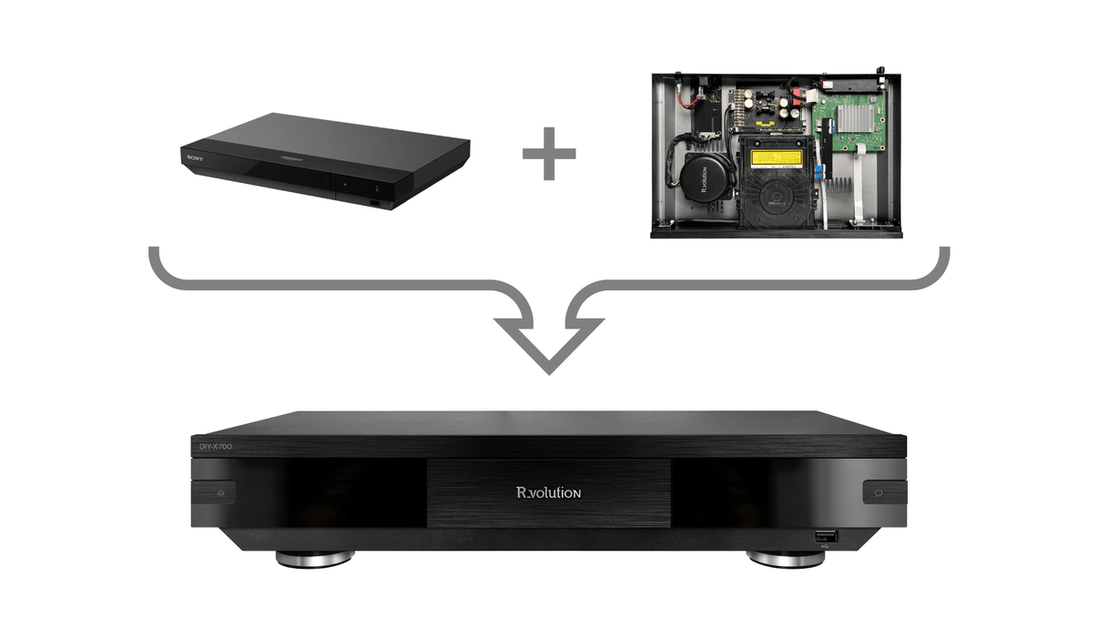 R_volution Chassis DIY - X700 + Sony UBP - X700 — Complete Region - Free 4K Ultra HD Blu - ray Bundle - 220v volt electronics