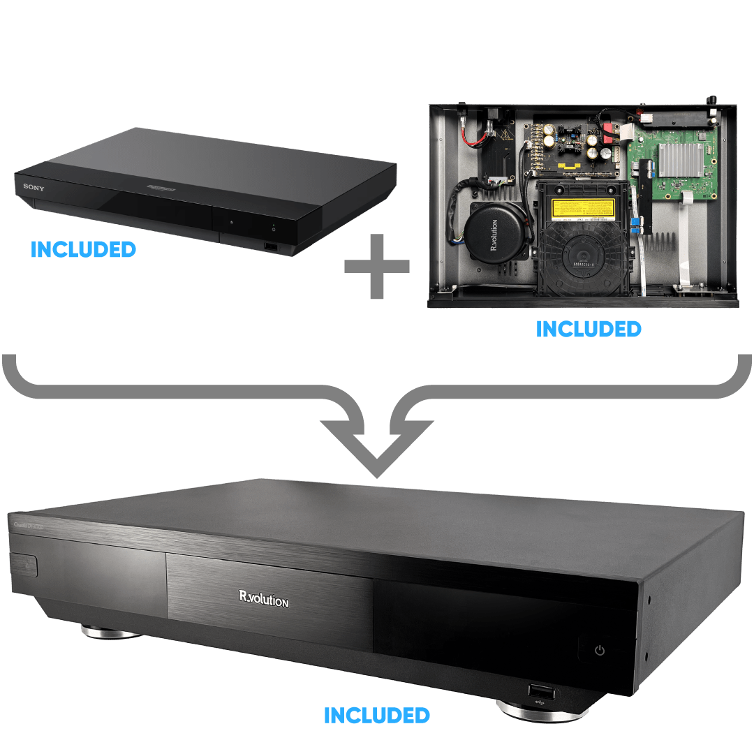 R_volution Chassis DIY-X700 + Sony UBP-X700 Region-Free Bundle