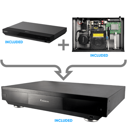 R_volution Chassis DIY - X700 + Sony UBP - X700 Region Free 4K Ultra HD Blu - ray Bundle - 220v volt electronics