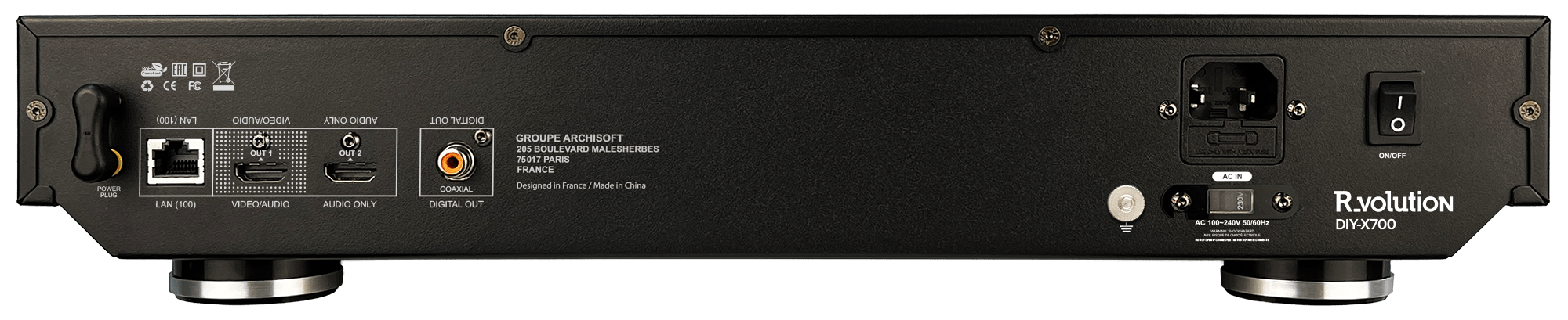 R_volution Chassis DIY - X700 + Sony UBP - X700K — Complete Region - Free 4K Ultra HD Blu - ray Bundle - 220v volt electronics