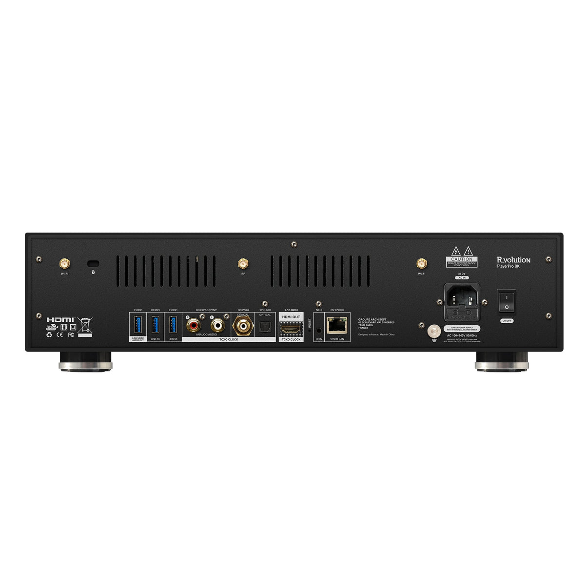 R_volution PlayerPro 8K — Elite Media Player with Dual HDD & Toroidal PSU - 220v volt electronics