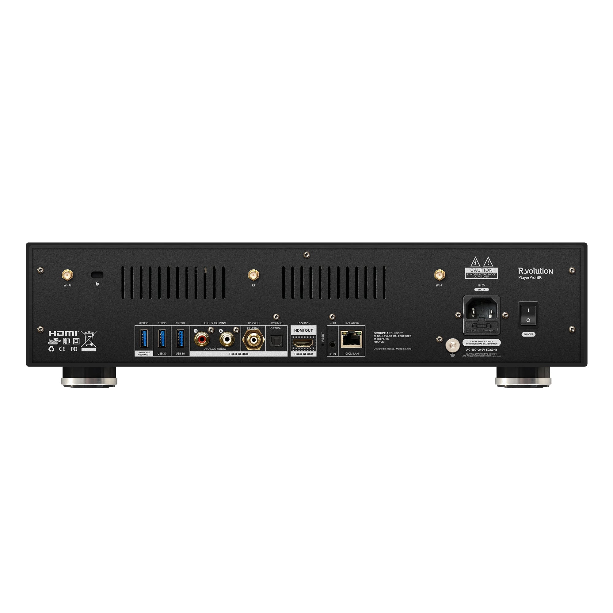 R_volution PlayerPro 8K — Elite Media Player with Dual HDD & Toroidal PSU - 220v volt electronics
