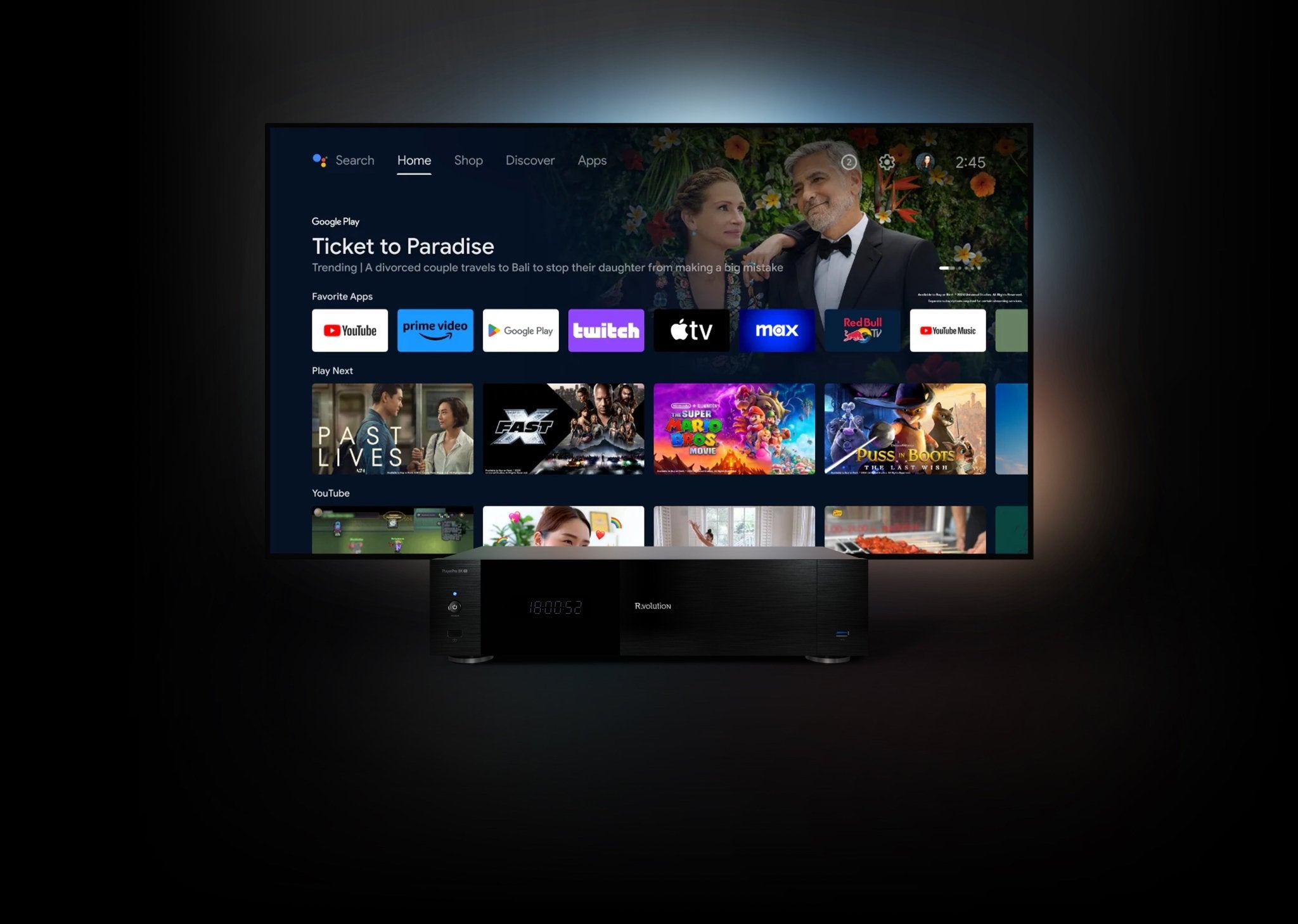 R_volution PlayerPro 8K TV — Elite Media Player with Android TV & Streaming - 220v volt electronics