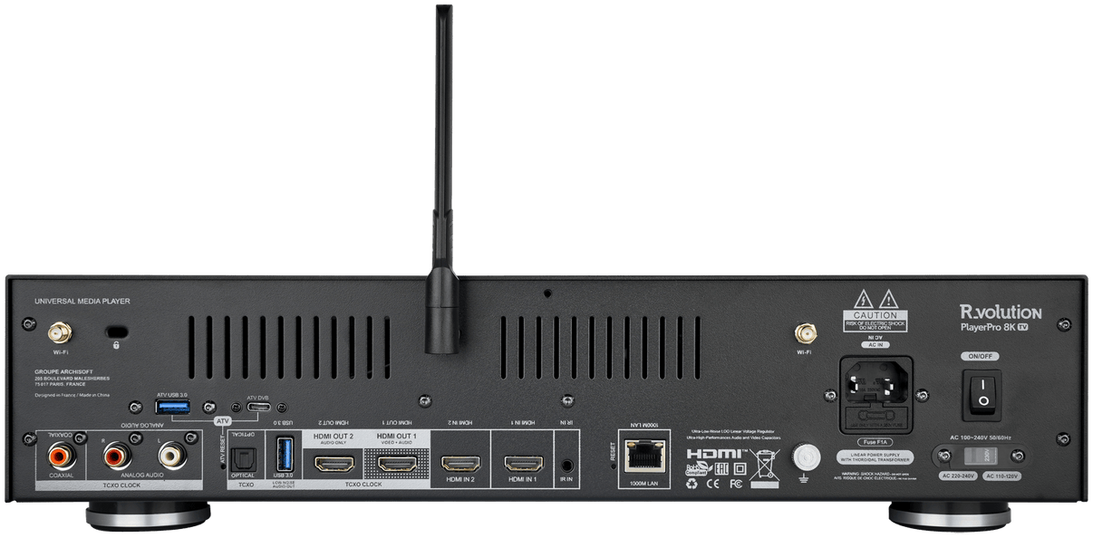 R_volution PlayerPro 8K TV — Elite Media Player with Android TV & Streaming - 220v volt electronics