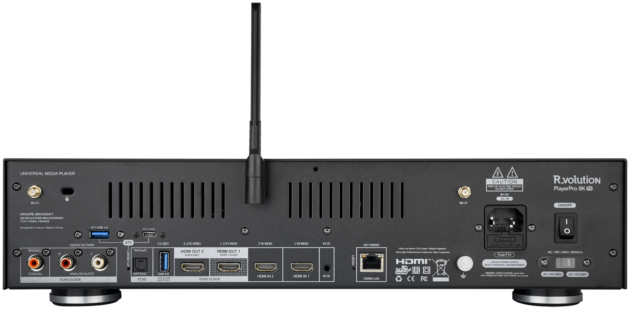 R_volution PlayerPro 8K TV — Elite Media Player with Android TV & Streaming - 220v volt electronics
