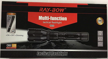 Ray - Bow RB - 315 200 Lumens Tactical Rechargeable LED Flashlight 110~220 Volt 50/60 HZ With Bonus LED Penlight - 220 - Electronics