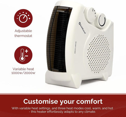 Rediffusion 220 volt Heater RED901 220v heater 3 settings 2000 watts Fan Low High - 220v volt electronics