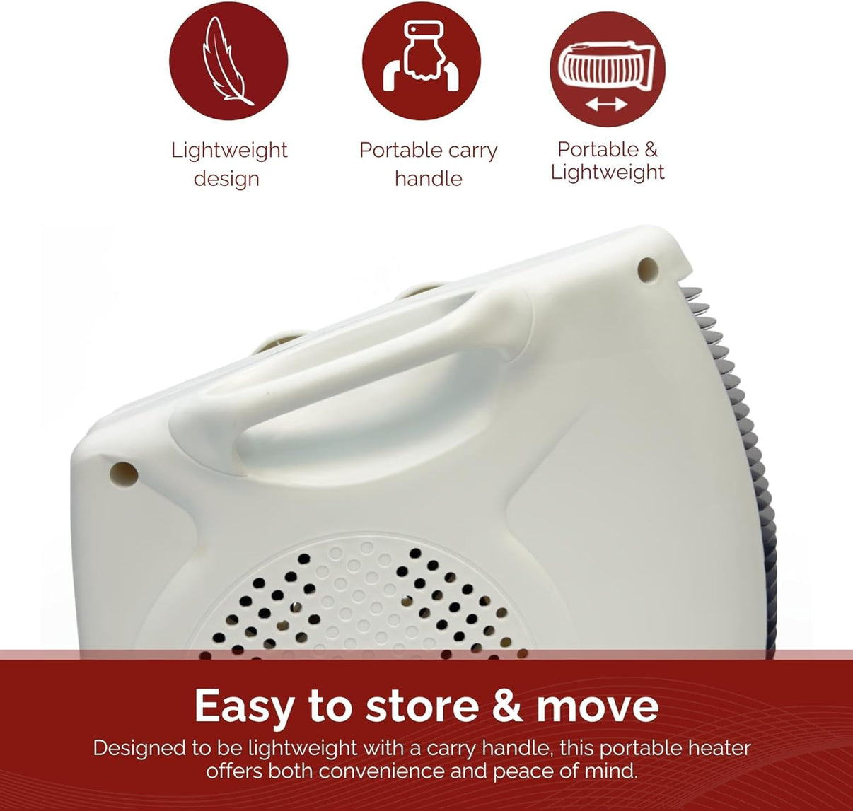 Rediffusion 220 volt Heater RED901 220v heater 3 settings 2000 watts Fan Low High - 220v volt electronics
