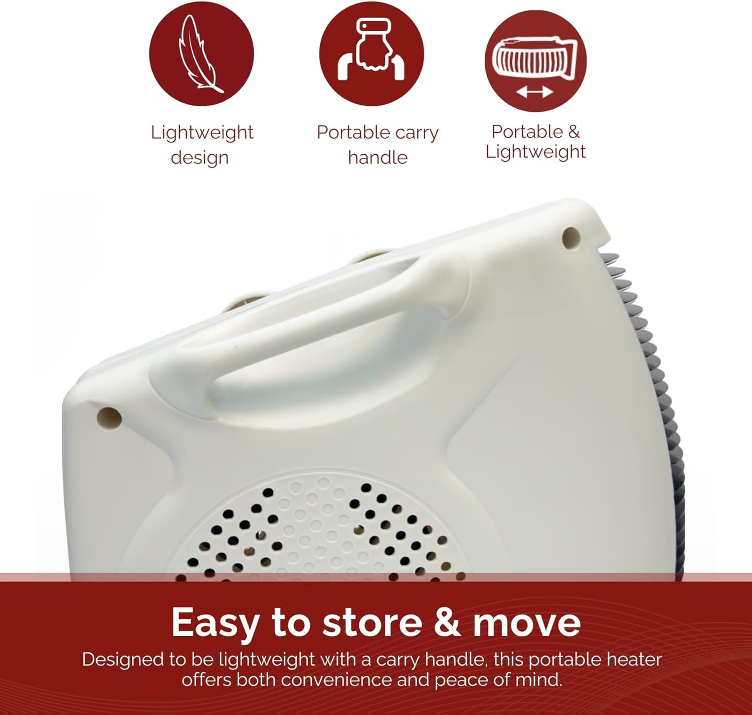 Rediffusion 220 volt Heater RED901 220v heater 3 settings 2000 watts Fan Low High - 220v volt electronics