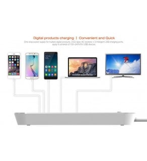 Regvolt Power Strip Surge Protector with 6 USB Universal Outlet with Euro and British Plug Adaptor - 220 - Electronics