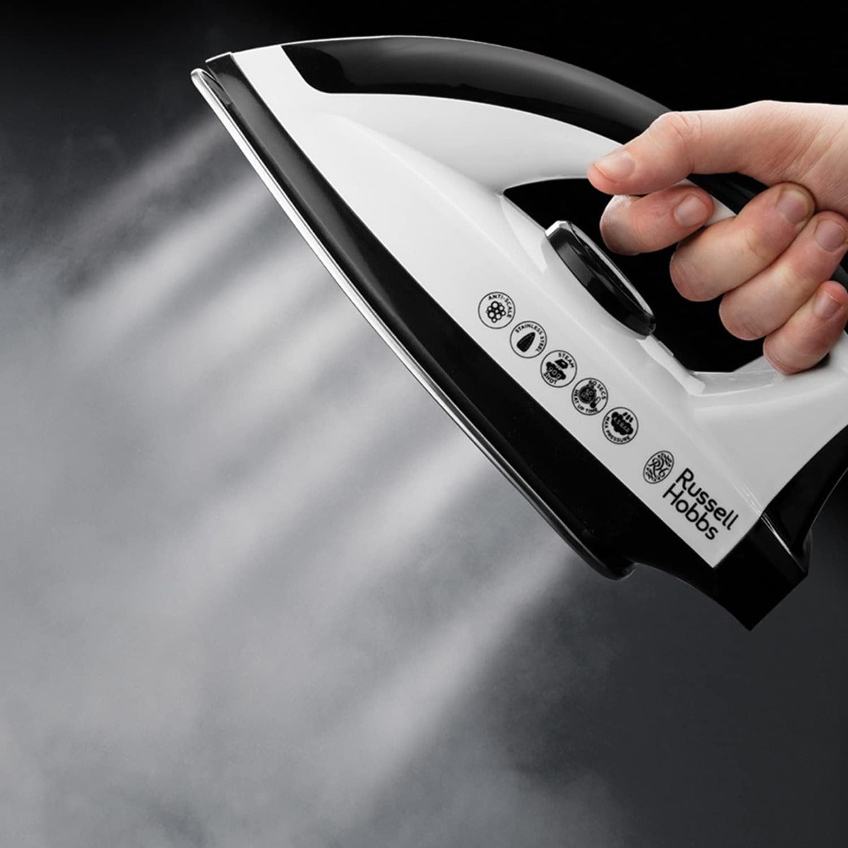 Russell Hobbs 220 volts Steam Iron Power steam Generator non stick 2400 watts 110g shot of steam 220v 240 volt model RH24420 - 220 - Electronics