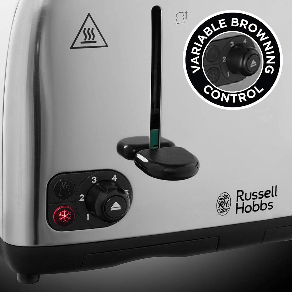 Russell Hobbs 24090 220 volt 4 Slice Toaster Stainless Steel 220v 240 volts 50 hz - 220 - Electronics