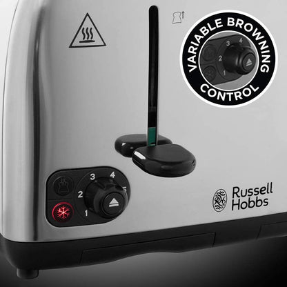 Russell Hobbs 24090 220 volt 4 Slice Toaster Stainless Steel 220v 240 volts 50 hz - 220 - Electronics
