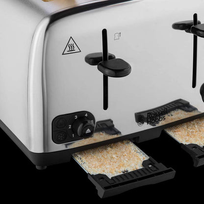Russell Hobbs 24090 220 volt 4 Slice Toaster Stainless Steel 220v 240 volts 50 hz - 220 - Electronics