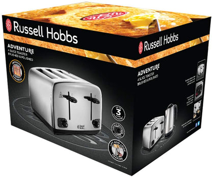 Russell Hobbs 24090 220 volt 4 Slice Toaster Stainless Steel 220v 240 volts 50 hz - 220 - Electronics