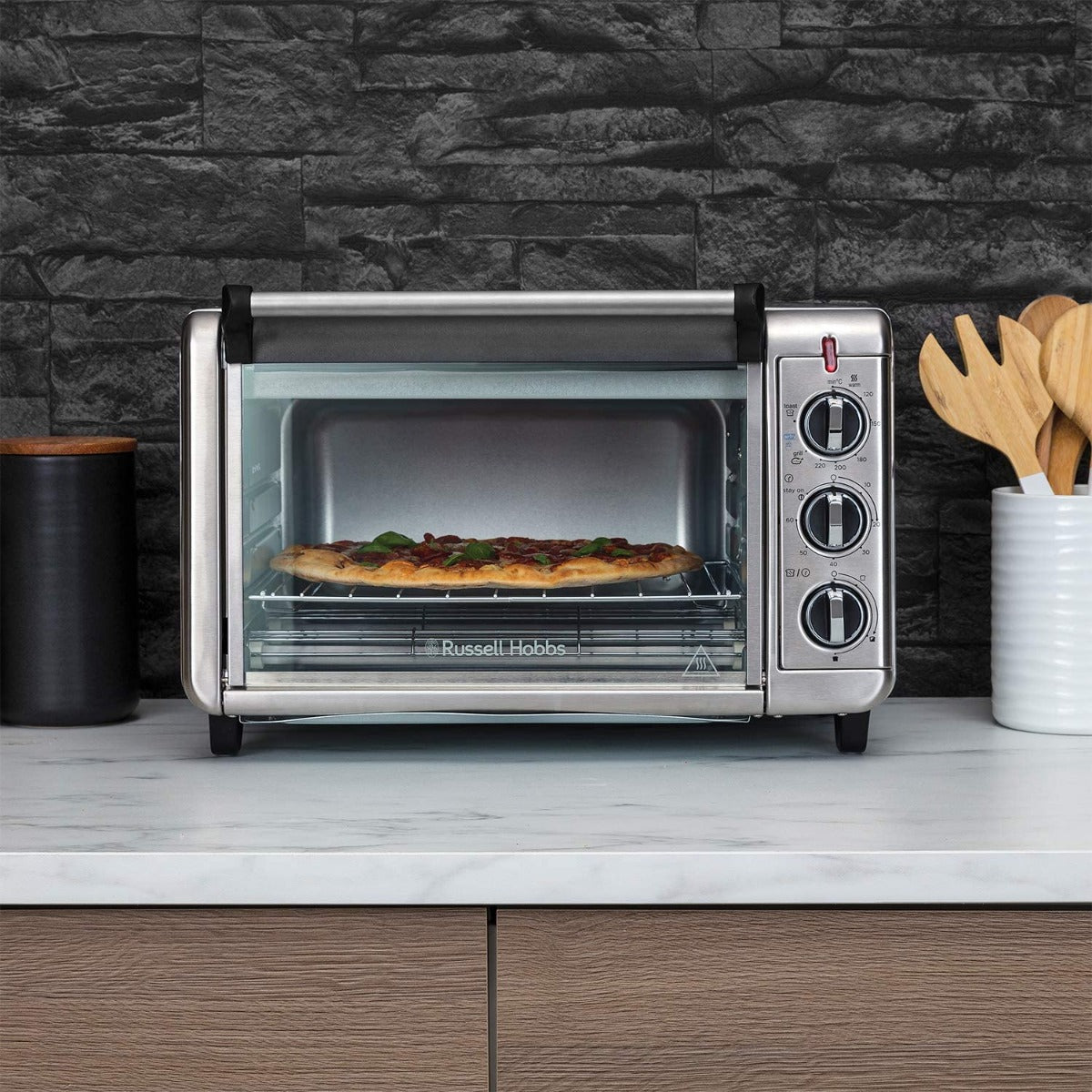 Russell Hobbs 26095 220 volts Toaster Oven Air Fryer Convection Oven Bake Grill Stainless Steel Stainless Steel 220v 240 volt 1500 Watts - 220 - Electronics