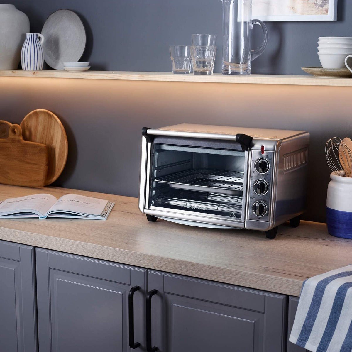 Russell Hobbs 26095 220 volts Toaster Oven Air Fryer Convection Oven Bake Grill Stainless Steel Stainless Steel 220v 240 volt 1500 Watts - 220 - Electronics