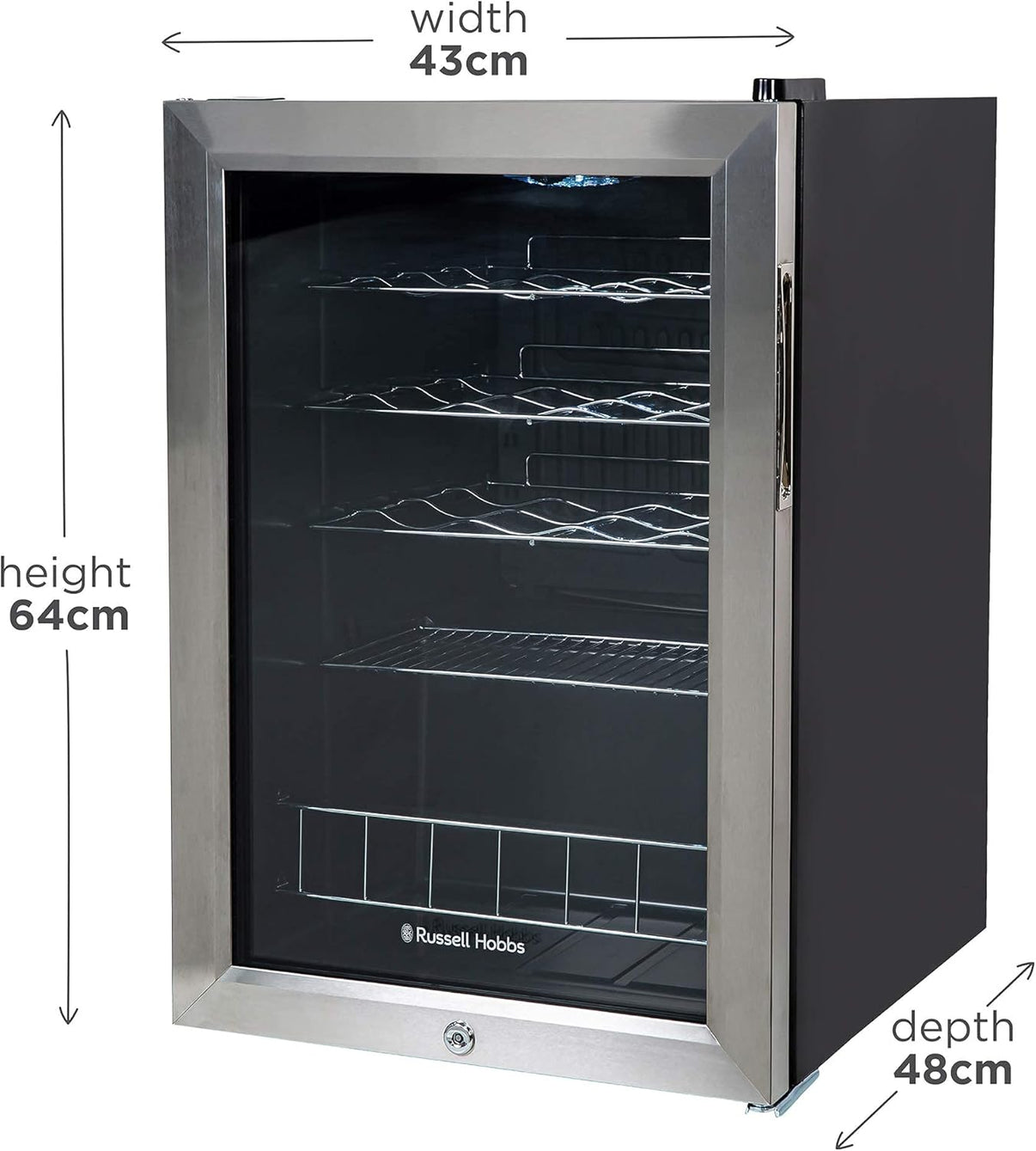 Russell Hobbs Beverage Fridge 220v RHGWC4SS 220 volts 50hz - 220v volt electronics