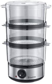 Russell Hobbs Food Collection Compact Food Steamer 220 240 volts, 7 L - Brushed Stainless Steel - (14453 - 00) - 220v volt electronics