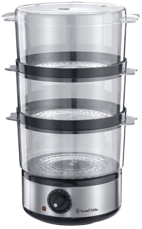 Russell Hobbs Food Collection Compact Food Steamer 220 240 volts, 7 L - Brushed Stainless Steel - (14453 - 00) - 220v volt electronics