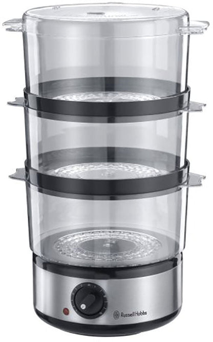 Russell Hobbs Food Collection Compact Food Steamer 220 240 volts, 7 L - Brushed Stainless Steel - (14453 - 00) - 220v volt electronics