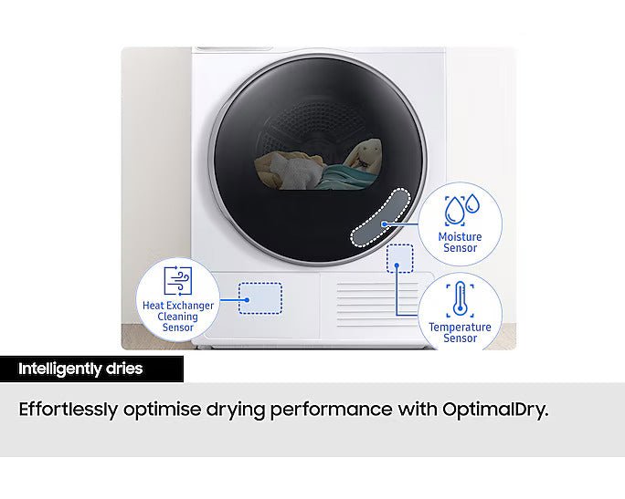 Samsung 220 volt 9 KG Dryer White A++ Heat Pump Ventless Self Condensing heat pump DV90CGCWHITE220v 220v 240 volts 50 hz - 220 - Electronics