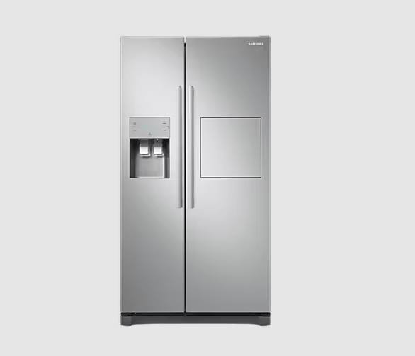 Samsung 220 volt side by side refrigerator RS50N3912SA with ice water dispenser and home bar door 220v 240 volts - 220 - Electronics