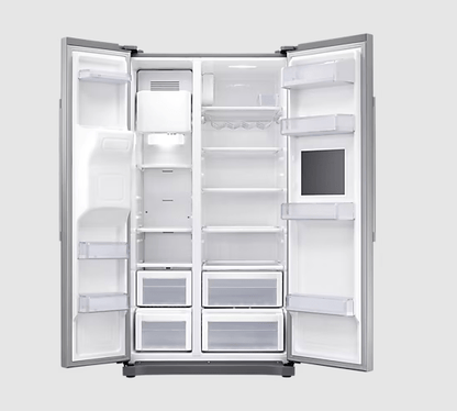 Samsung 220 volt side by side refrigerator RS50N3912SA with ice water dispenser and home bar door 220v 240 volts - 220 - Electronics