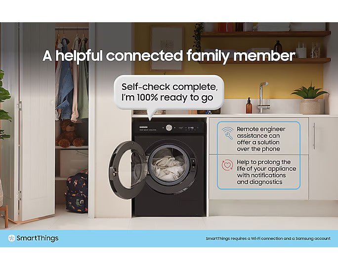 Samsung 220 Volt Washer 9KG Smart Addwash Steam 220v 50hz 240 volt washer WW90T554White - 220 - Electronics