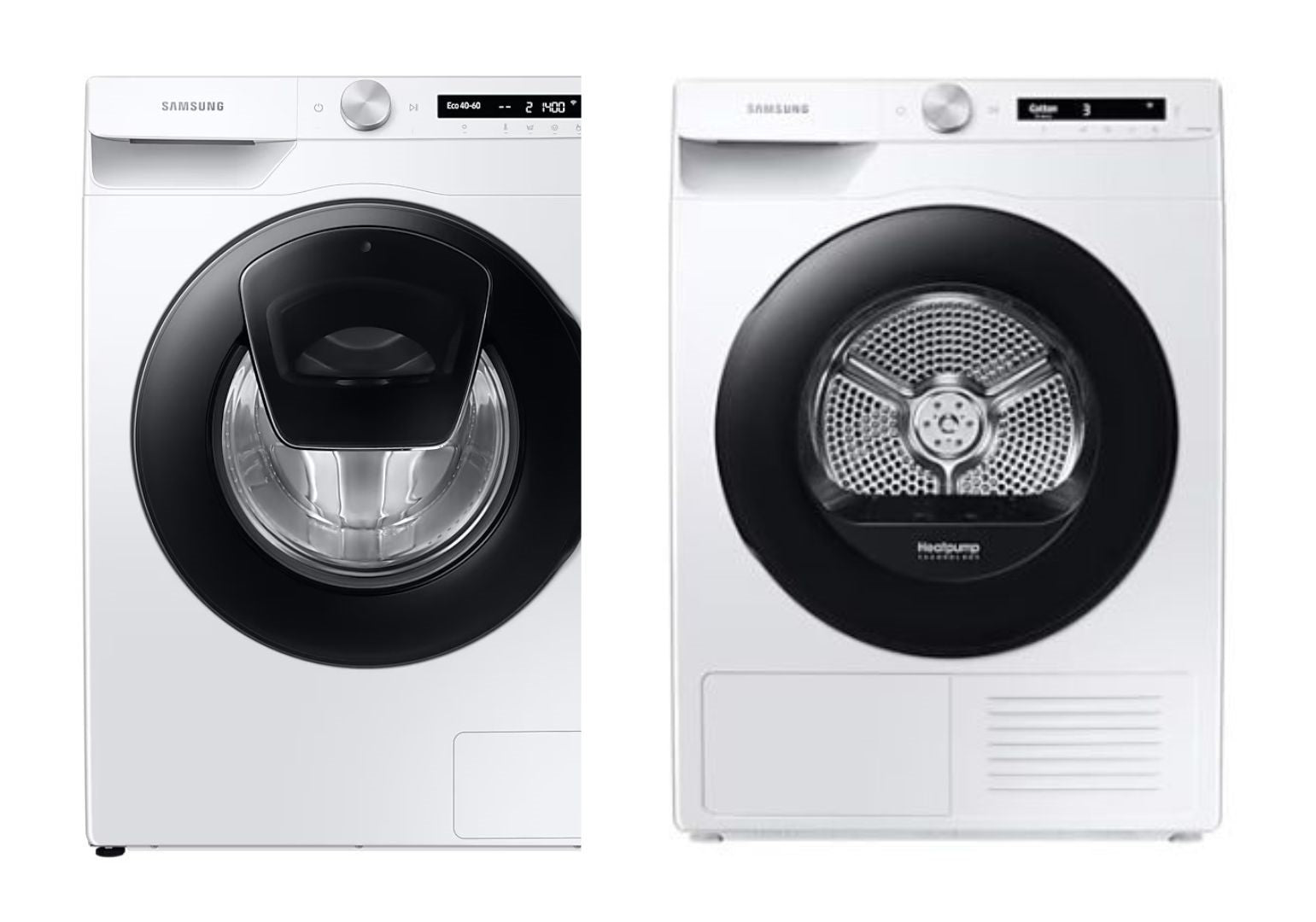 Samsung 220 volt Washer Dryer Set 9KG Addwash smart 220v 50hz white heat pump dryer 220v 240 volt 50 hz - 220 - Electronics