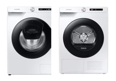 Samsung 220 volt Washer Dryer Set 9KG Addwash smart 220v 50hz white heat pump dryer 220v 240 volt 50 hz - 220 - Electronics