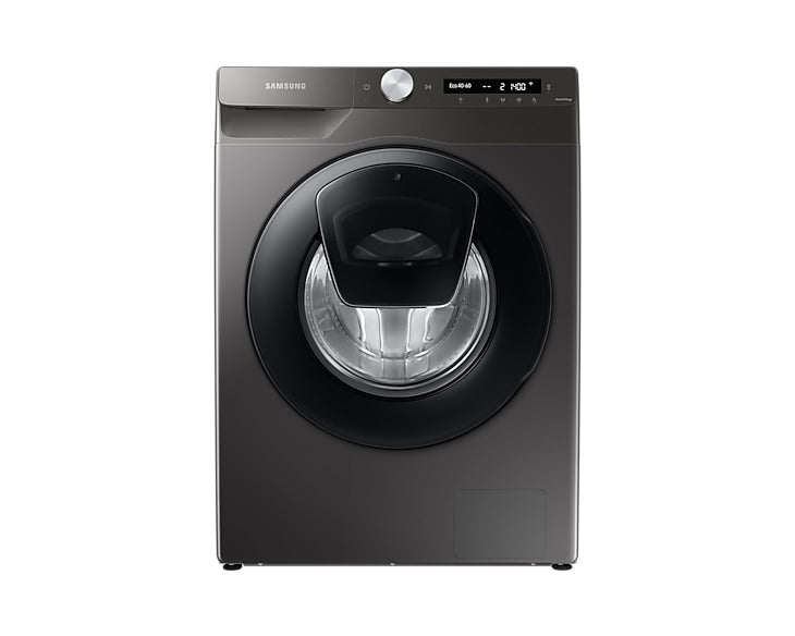 Samsung 220 volt washer front load silver 9 KG with ADD WASH WW90T55/220V/S1GR and Samsung 220 volt 8KG Dryer Silver Graphite Heat Pump Ventless Self Condensing DV80T5220A - 220v - SGR - 220 - Electronics
