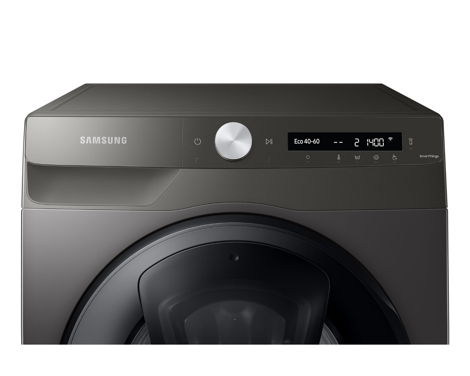 Samsung 220 volt washer front load silver 9 KG with ADD WASH WW90T55/220V/S1GR Silver Graphite Steam Wash Inverter 220v 240 volts 50 hz - 220 - Electronics