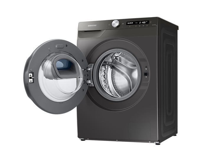 Samsung 220 volt washer front load silver 9 KG with ADD WASH WW90T55/220V/S1GR Silver Graphite Steam Wash Inverter 220v 240 volts 50 hz - 220 - Electronics