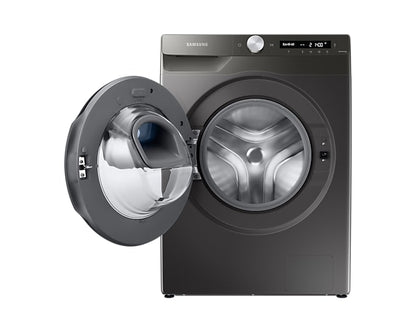 Samsung 220 volt washer front load silver 9 KG with ADD WASH WW90T55/220V/S1GR Silver Graphite Steam Wash Inverter 220v 240 volts 50 hz - 220 - Electronics