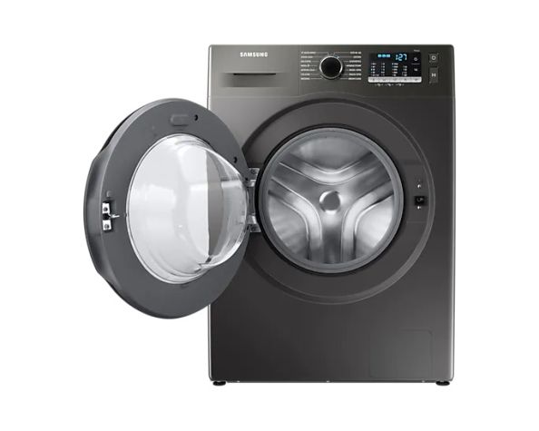 Samsung 220 volt washer front load silver 9 KG WW90TA046 and Samsung 220 volt 8KG Dryer Silver Graphite Heat Pump Ventless Self Condensing DV80T5220A - 220v - SGR - 220 - Electronics