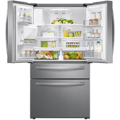 Samsung 220 Volts 50 Hz Refrigerator 4 - Door French Door with Fingerprint Resistant Stainless Steel RF28R7201S220v - 220v volt electronics