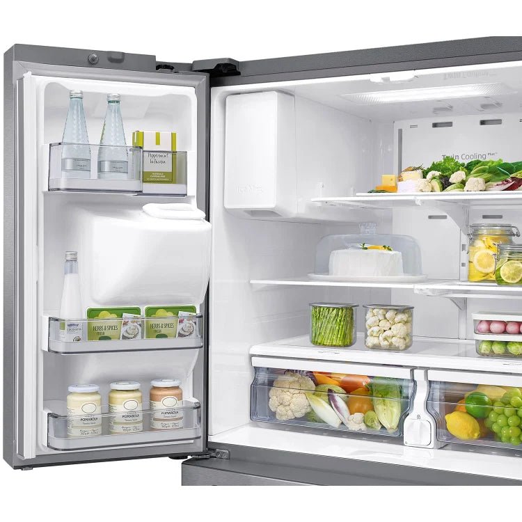 Samsung 220 Volts 50 Hz Refrigerator 4 - Door French Door with Fingerprint Resistant Stainless Steel RF28R7201S220v - 220v volt electronics