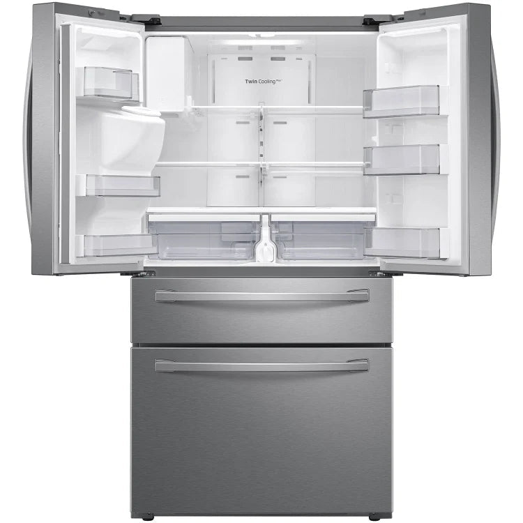 Samsung 220 Volts 50 Hz Refrigerator 4 - Door French Door with Fingerprint Resistant Stainless Steel RF28R7201S220v - 220v volt electronics