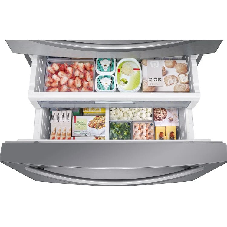 Samsung 220 Volts 50 Hz Refrigerator 4 - Door French Door with Fingerprint Resistant Stainless Steel RF28R7201S220v - 220v volt electronics