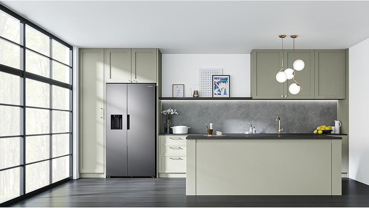 Samsung 220 volts counter depth side by side refrigerator ice water dispenser 50 hz stainless steel RS67A8811220v fridge 220v 50hz 240 volt - 220 - Electronics