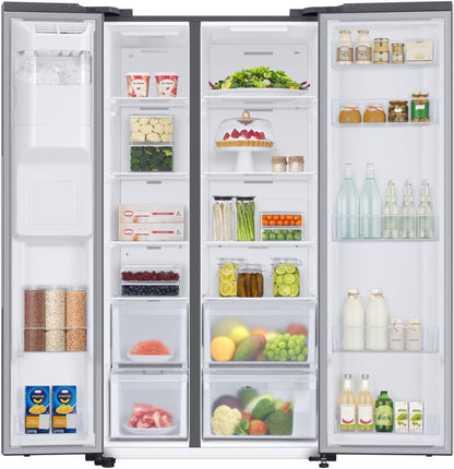 Samsung 220 volts counter depth side by side refrigerator ice water dispenser 50 hz stainless steel RS67A8811220v fridge 220v 50hz 240 volt - 220 - Electronics