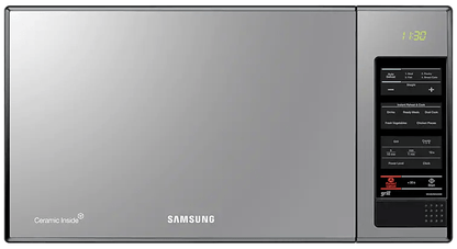 Samsung 40 Liter stainless finish with Black glass mirror 40 Liter 220 volt microwave with grill 220v 240 volts 50 hz MG402/220v - 220 - Electronics