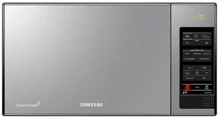 Samsung 40 Liter stainless finish with Black glass mirror 40 Liter 220 volt microwave with grill 220v 240 volts 50 hz MG402/220v - 220 - Electronics