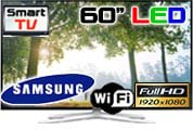 Samsung 60" UA - 60H6200 Full HD SMART Multisystem LED TV 110 220 240 volts pal ntsc - 220 - Electronics
