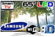 Samsung 65" UA65H6400 SMART WIfi 3D Multisystem Full HD LED TV 110 220 240 volts pal ntsc - 220 - Electronics