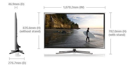 Samsung UA46ES6800 46" Multi - System 3D LED Smart TV 110 220 240 volts pal ntsc - 220 - Electronics